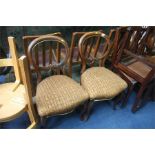 Pair of mahogany hall chairs