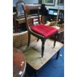 Oak coffee table and a dining chair