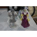 Royal Doulton figure and a Lladro figure