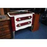 Painted oak chest of drawers