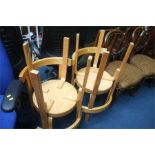 Four Bentwood kitchen chairs