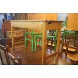 School desk and chairs