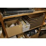 Shelf including silver plate and glass ware