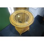 Wicker occasional table