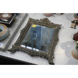 Mirror in ornate cast frame