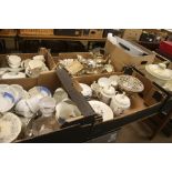 Six trays assorted glass and china etc.