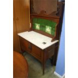 Marble and tiled washstand