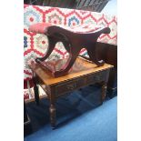 A Chesterfield stool and a low two drawer side tab