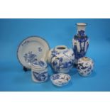 Collection of Oriental blue and white china