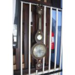 A Rosewood five glass banjo barometer