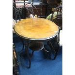 A mahogany circular occasional table