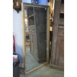 A large gilt mirror