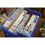 Box of Airfix models etc.