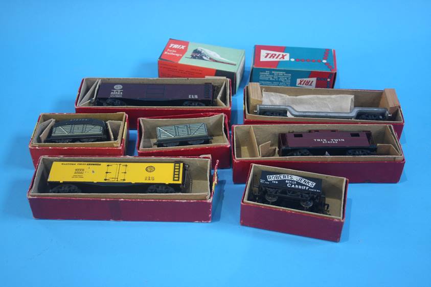 Collection of Trix twin boxed wagons