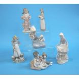 A collection of Lladro figures (6)