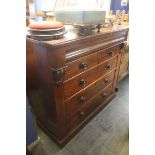 A Victorian mahogany chest of drawers, 120cm wide