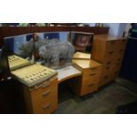 Stag dressing table and chest of drawers