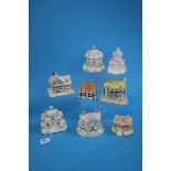 A collection of Coalport cottages (8)