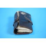 A leather fly fishing wallet