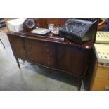 A reproduction mahogany sideboard