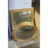 Three gilt mirrors