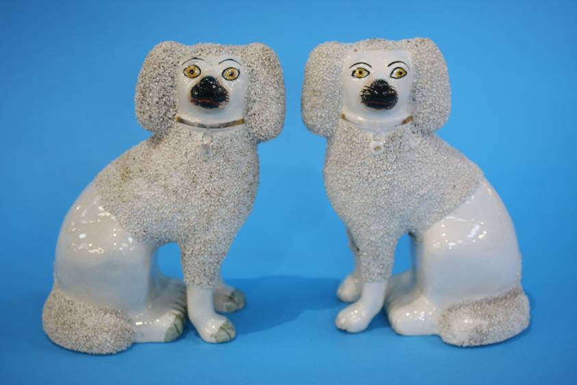 A pair of Frit Staffordshire dogs