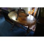 A Victorian walnut oval centre table, 100cm wide