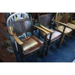 Pair of oak carver chairs