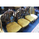 3 Edwardian mahogany chairs