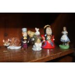 6 Wade 'Alice in Wonderland' figures