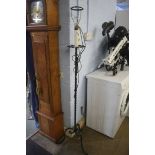 Wrought iron standard lamp