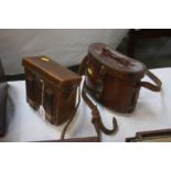 A pair of cased Fernglas 08 binoculars, by C P Goerz, Berlin and another pair in leather case