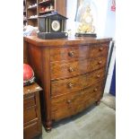 A Victorian mahogany bow front chest of drawers