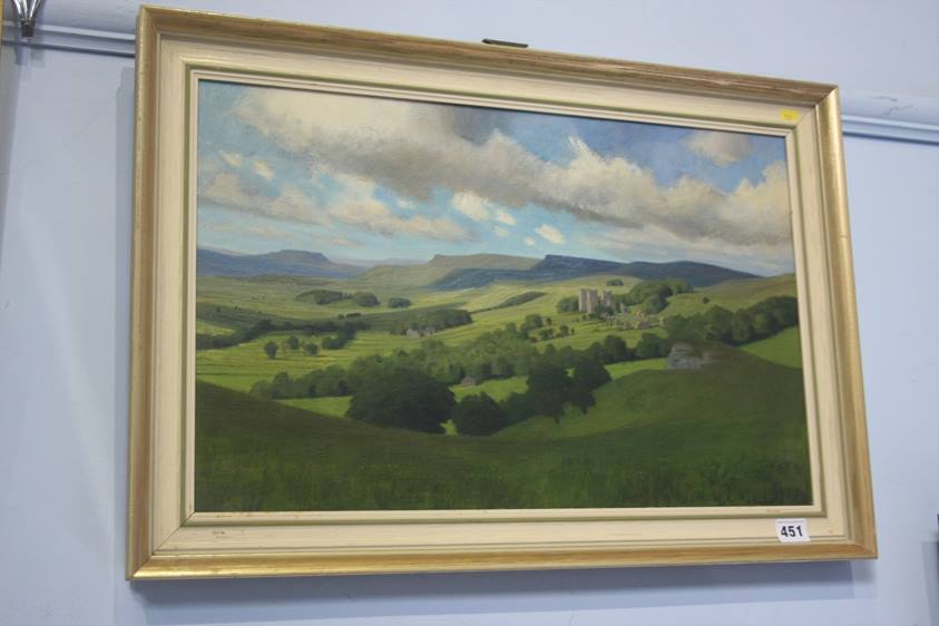 Oil on canvas, landscape, by Anne Brooke