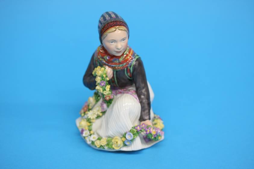 A Royal Copenhagen figure by Carl Martin Hansen 'Amager', numbered 12412. (boxed) 12.5cm height