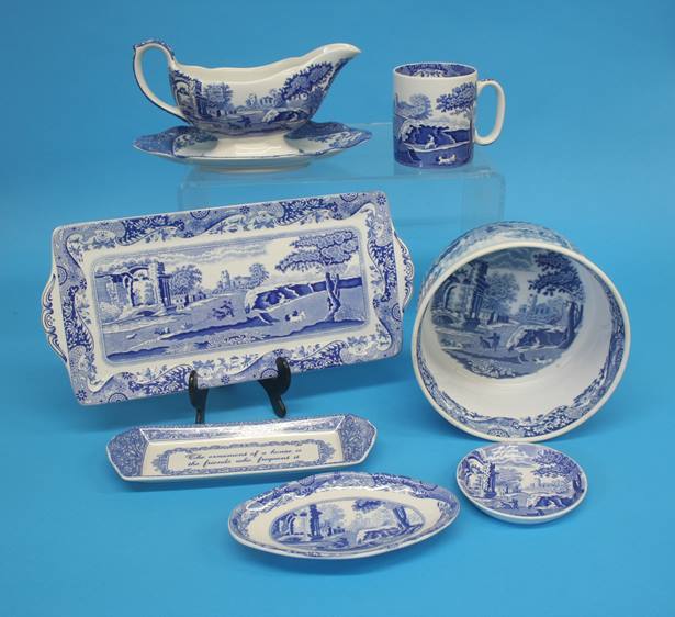 A large quantity of Spode 'Italian' dinner ware including ten dinner plates, eleven side plates, ten