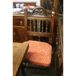 A pair of early jointed oak chairs