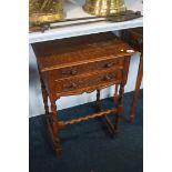 An oak barley twist side cabinet