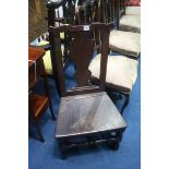 A single oak jointed dining chair