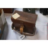 A leather cased Davis of Derby anemometer