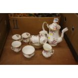 A Royal Albert 'Cottage Garden' coffee set (15pc)