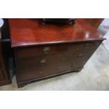 A straight front mahogany chest of drawers