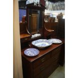 A mahogany dressing chest