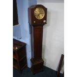 A mahogany cased Grandmother clock