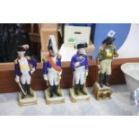 Four Continental military figures