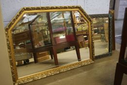 A copper framed mirror