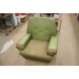 A green armchair (frame only)