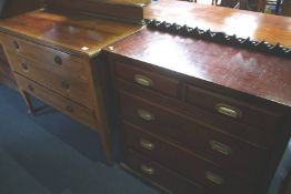 Two mahogany chest of drawers