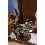 A Franklin Mint Bronze eagle sculpture