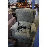 An electric reclining armchair